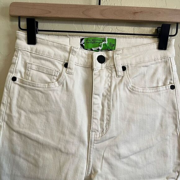 Free People Sandrine Rose Womens Cream High Rise Stretch‎ Skinny Jeans Size 25 - Picture 3 of 10
